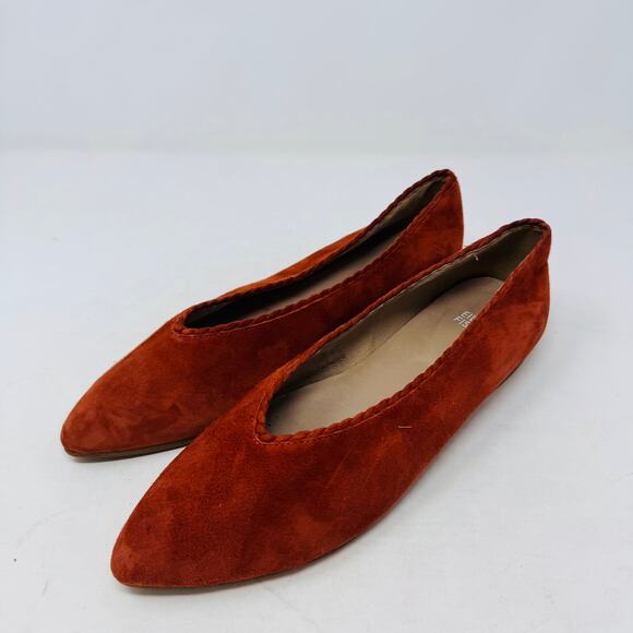 Eileen Fisher Women’s Size 8 Rust Suede Ballet Flats Slip On Shoes - Picture 13 of 13